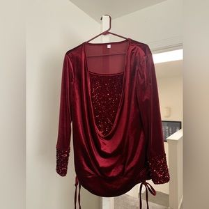 red beaded top